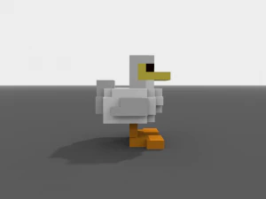 voxel duck low-poly 3D Model