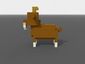 voxel goat low-poly Model 3D