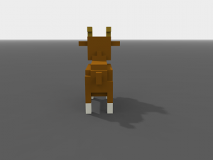 voxel goat low-poly Model 3D