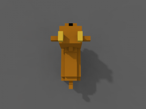 voxel goat low-poly Model 3D