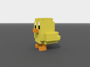 voxel chick low-poly Modelo 3D