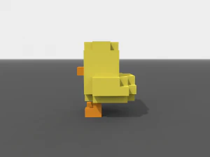 voxel chick low-poly 3D Model