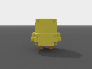 voxel chick low-poly Modelo 3D