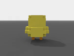 voxel chick low-poly 3D Model