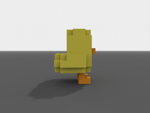 voxel chick low-poly Modelo 3D