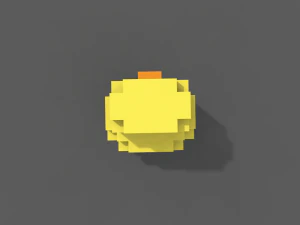voxel chick low-poly 3D Model