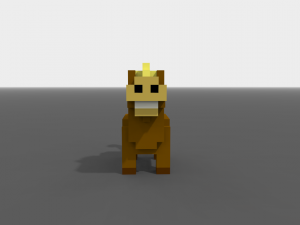voxel horse low-poly 3D Model
