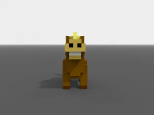voxel horse low-poly 3D Model