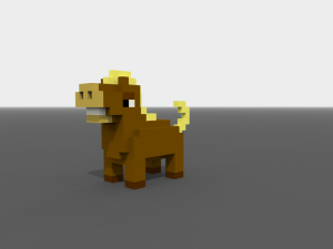 voxel horse low-poly 3D Model