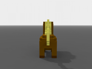 voxel horse low-poly 3D Model