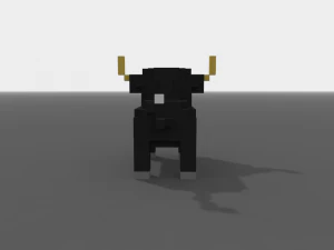 voxel bull low-poly 3D Model
