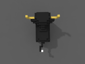 voxel bull low-poly Model 3D