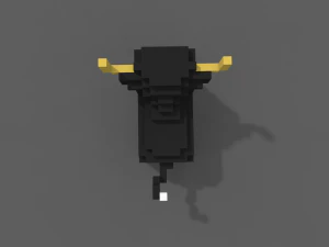 voxel bull low-poly 3D Model