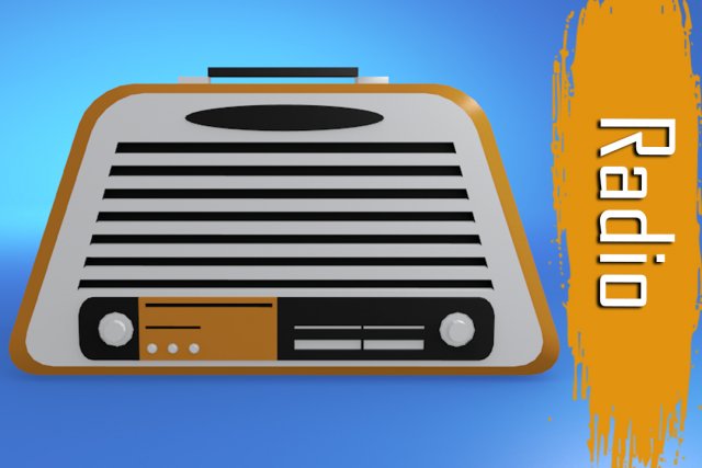 retro radio 3d model 3D 모델 .c4d .max .obj .3ds .fbx .stl .blend 
