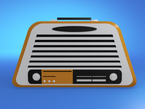 retro radio 3d model 3D 모델