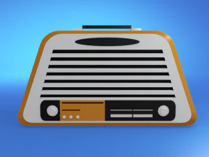 retro radio 3d model 3D Model