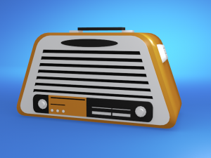 retro radio 3d model 3D 모델