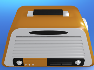 retro radio 3d model 3D 모델