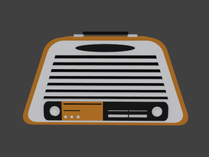 retro radio 3d model 3D 모델