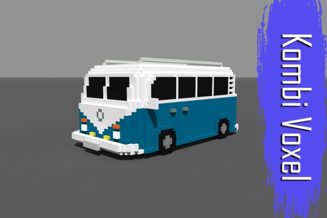 voxel kombi - low-poly 3D Модель .c4d .max .obj .3ds .fbx .stl .blend 