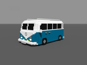 voxel kombi - low-poly 3D Модель