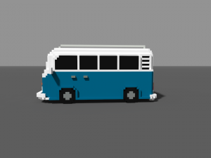 voxel kombi - low-poly 3D Модель