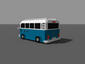 voxel kombi - low-poly 3D Модель