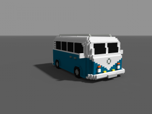 voxel kombi - low-poly 3D Модель
