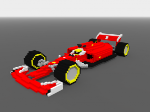 voxel f1 car - low-poly 3d Modelo 3D