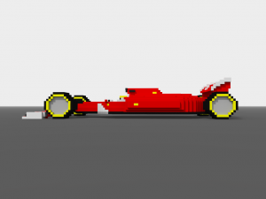 voxel f1 car - low-poly 3d Modelo 3D