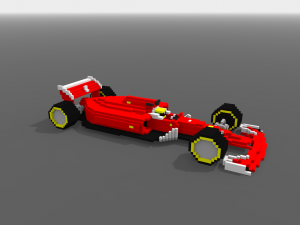voxel f1 car - low-poly 3d Modelo 3D