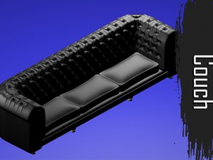 couch chesterfield Modelo 3D