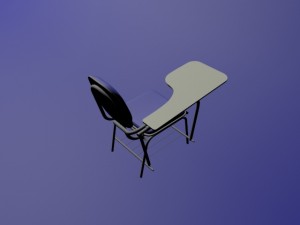 school desk 3d model Model 3D