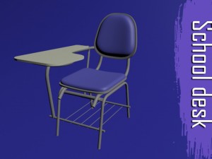 school desk 3d model 3D Model