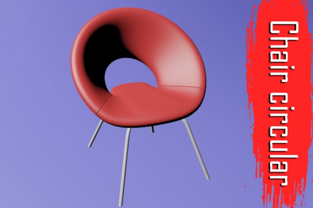 circular chair 3d model 3D Model .c4d .max .obj .3ds .fbx .stl .blend 