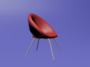 circular chair 3d model 3D Model