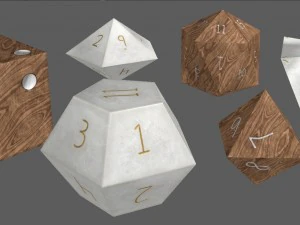 set dadu khusus Model 3D
