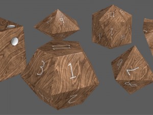 custom dice set 3D Model