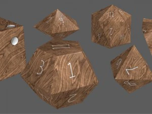 set di dadi personalizzati Modello 3D