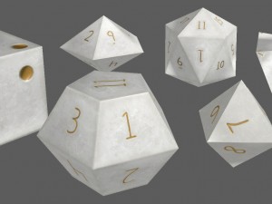 custom dice set 3D Model