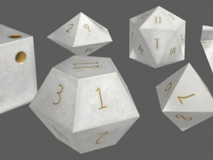 set di dadi personalizzati Modello 3D