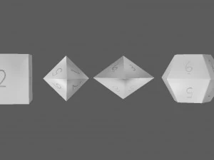 set di dadi personalizzati Modello 3D