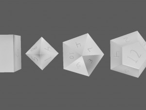 custom dice set 3D Model