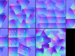 set di dadi personalizzati Modello 3D