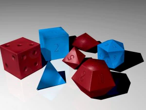 set di dadi personalizzati Modello 3D