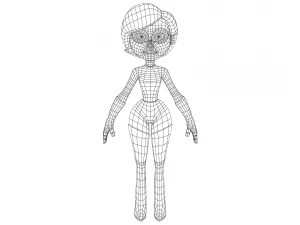 menina el&aacute;stica Modelo 3D