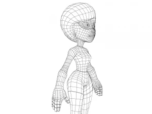 menina el&aacute;stica Modelo 3D