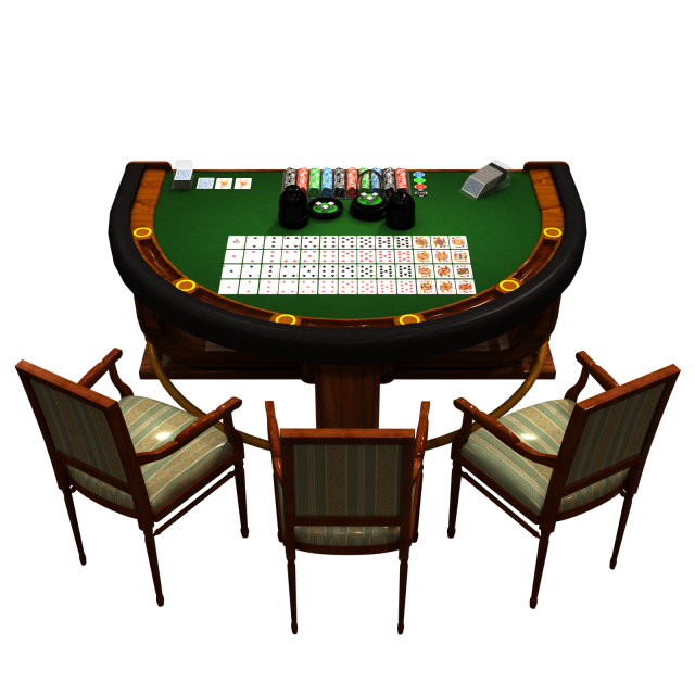 casino table 3D Модель .c4d .max .obj .3ds .fbx .stl .blend 
