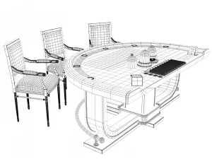 casino table 3D Model