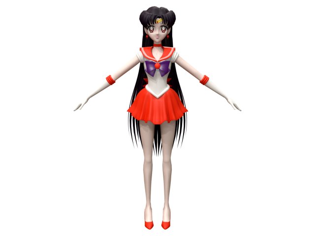 sailor mars 3d Modèle 3D .c4d .max .obj .3ds .fbx .stl .blend 
